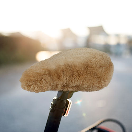 Sheepskin hot sale bike seat